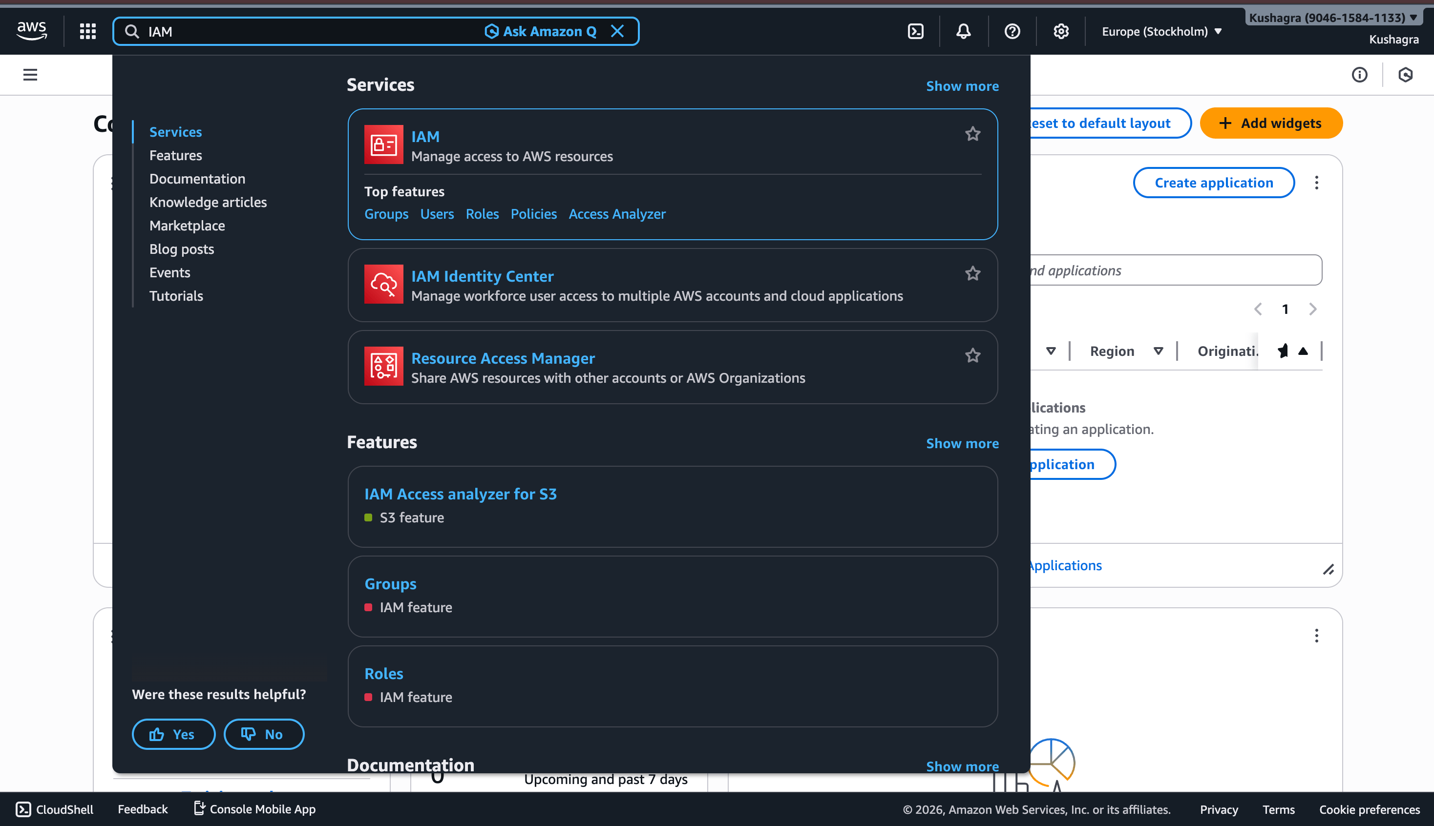 AWS IAM Console