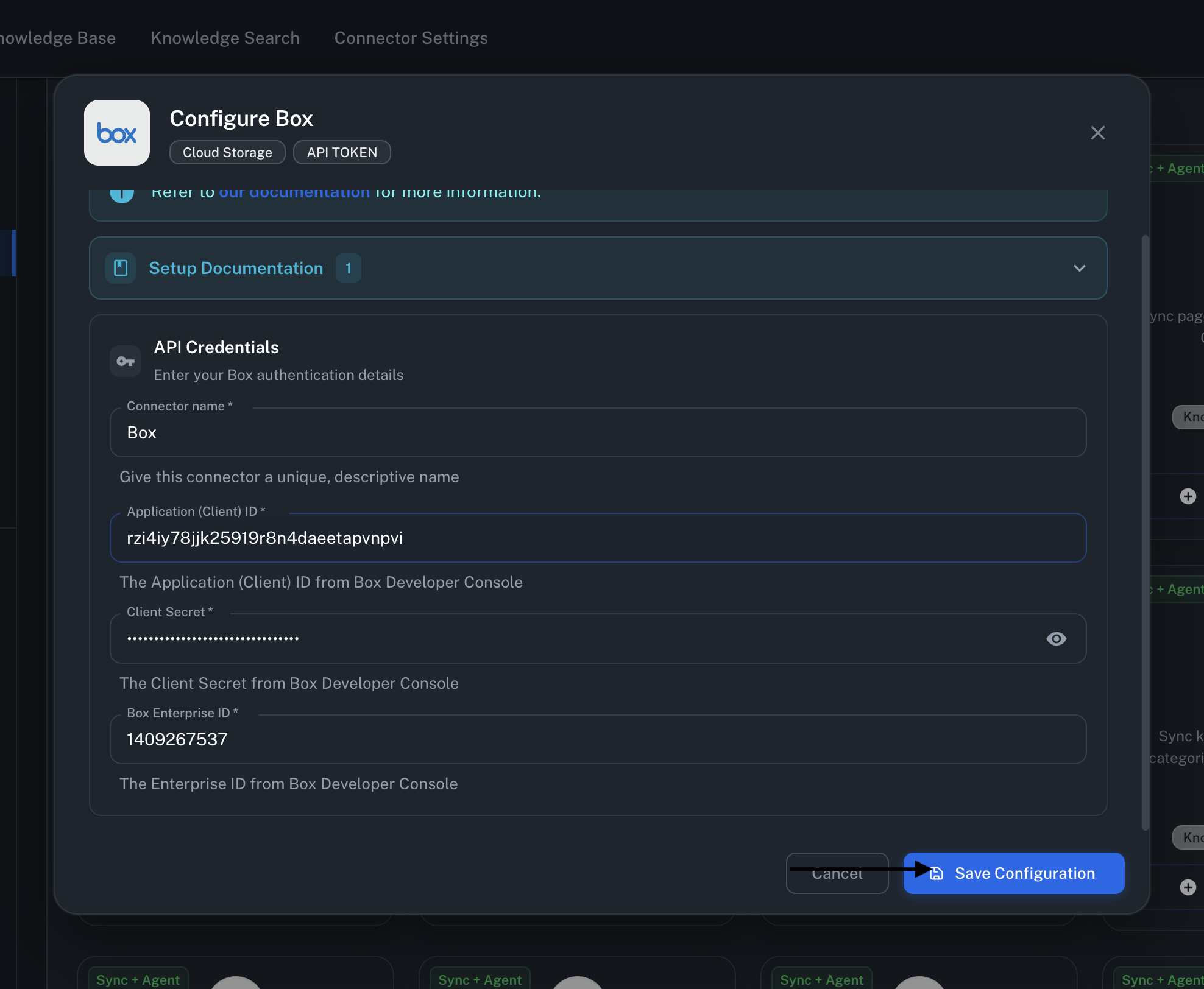 Box PipesHub Connection Configuration