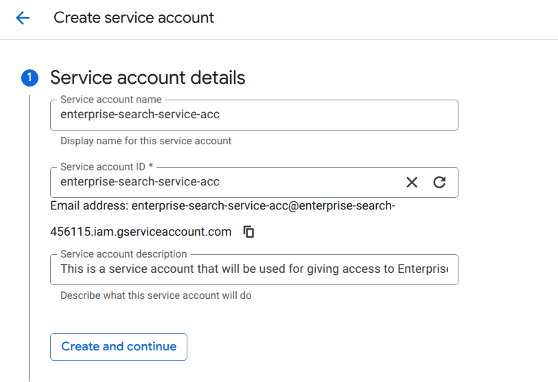 Create Service Account
