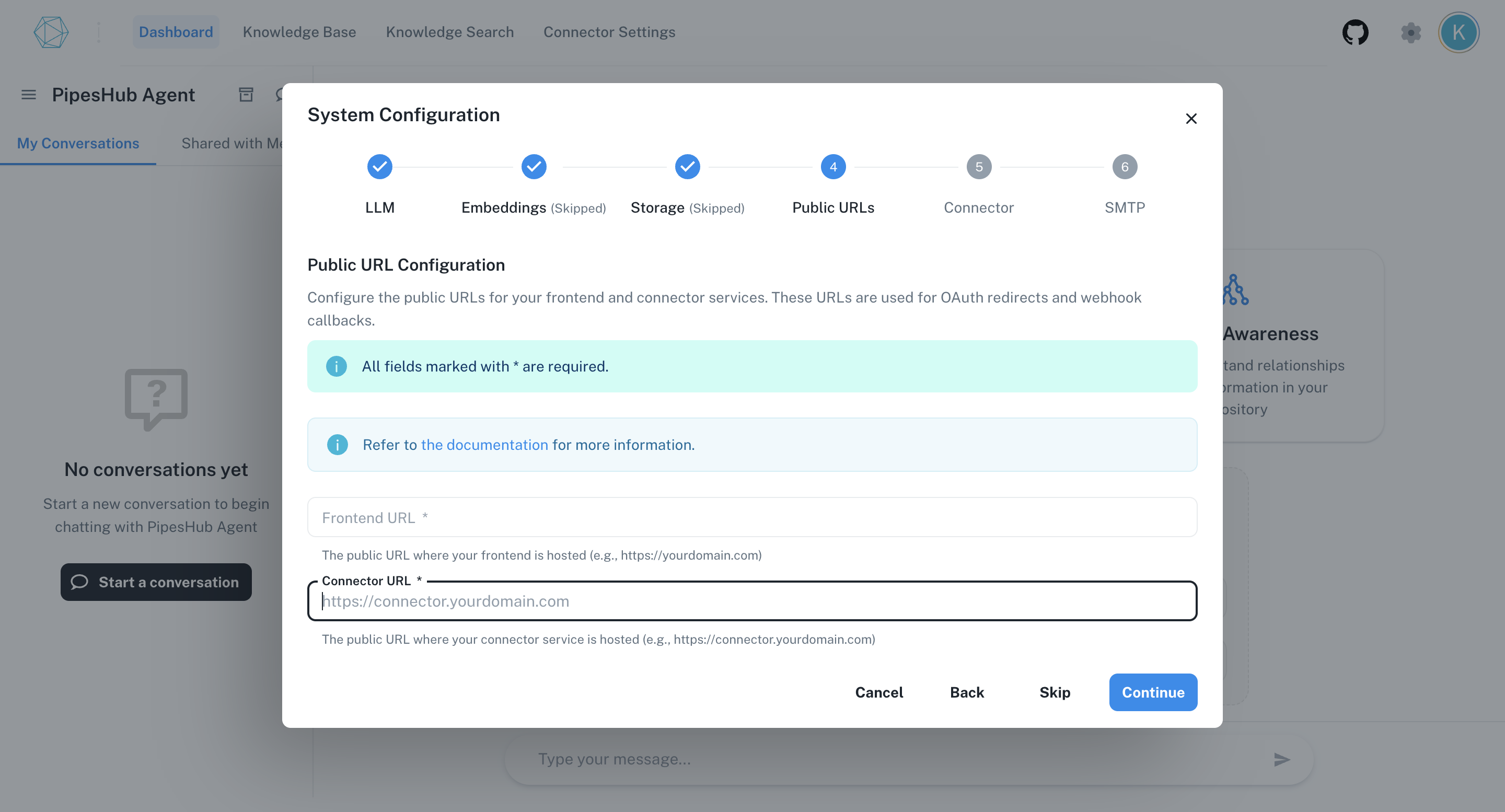 Public Urls onboarding