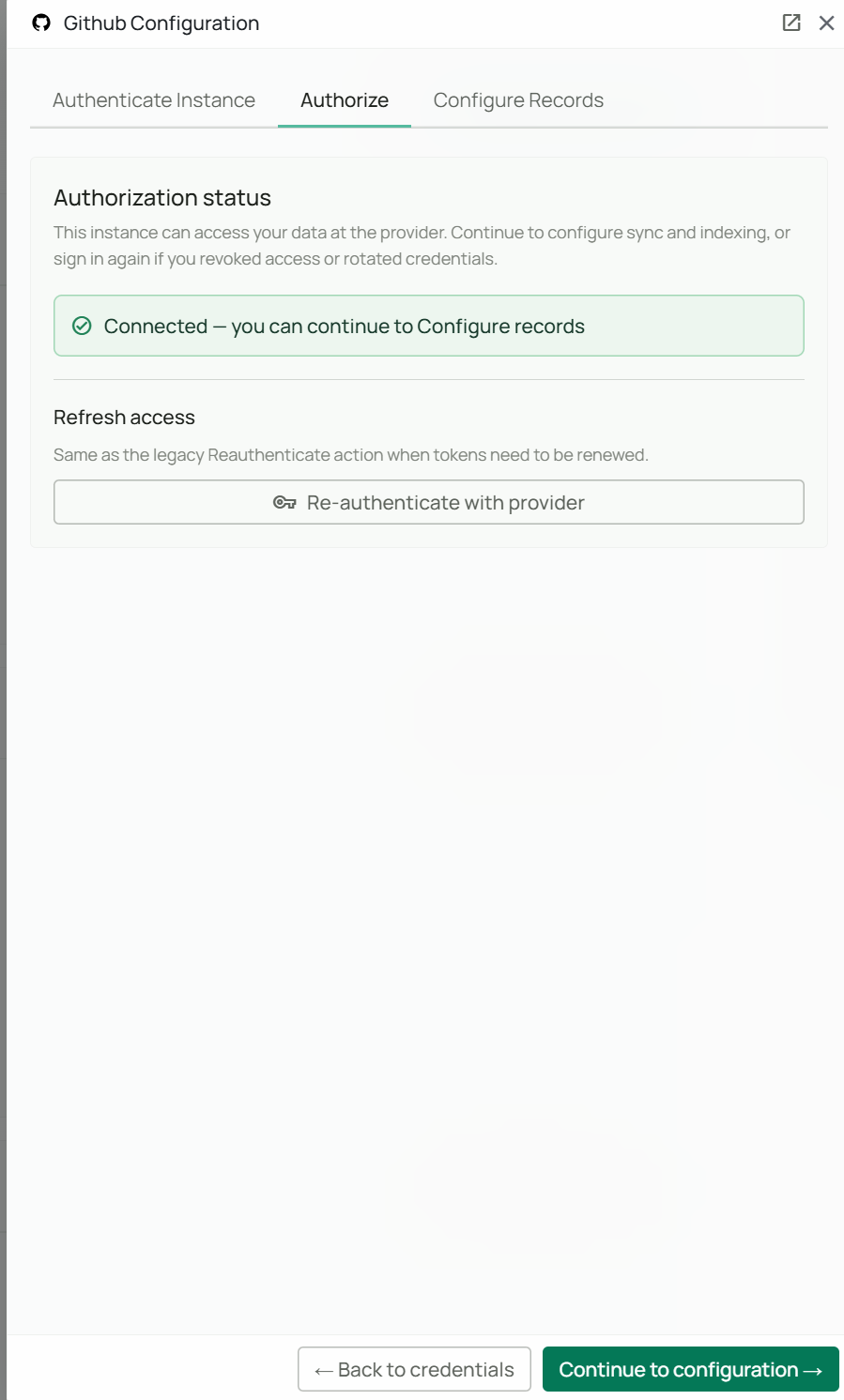 GitHub OAuth completed