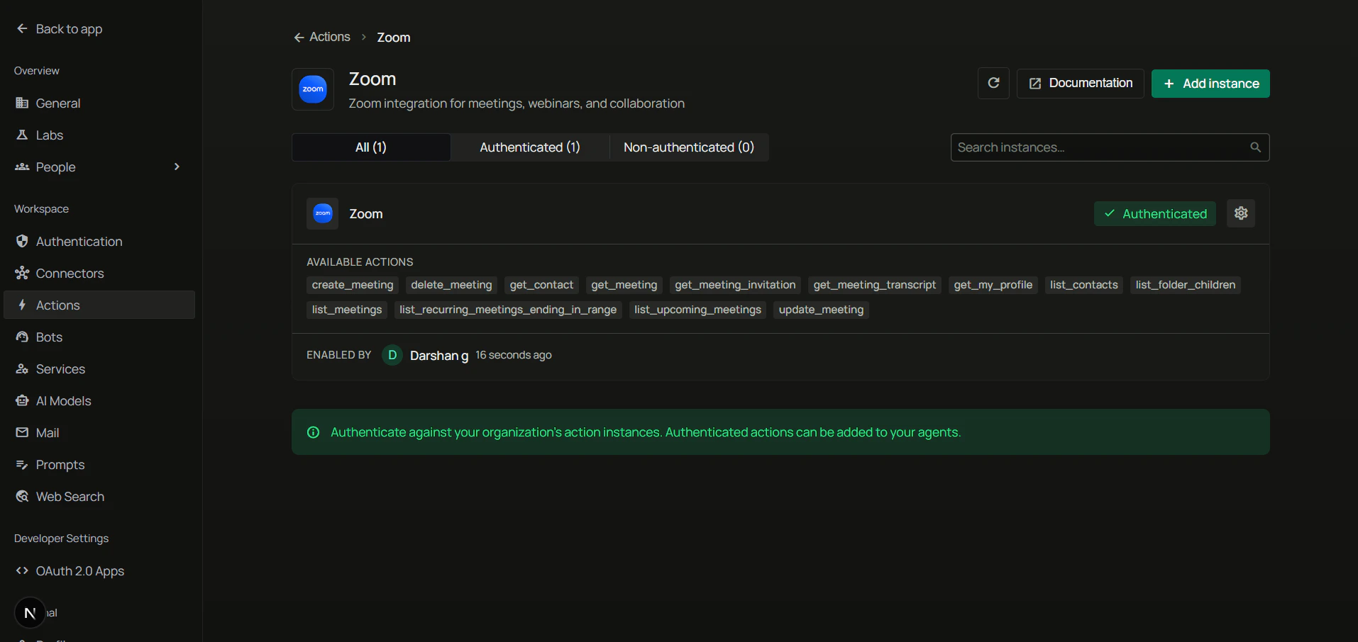 Zoom authorization — review and allow