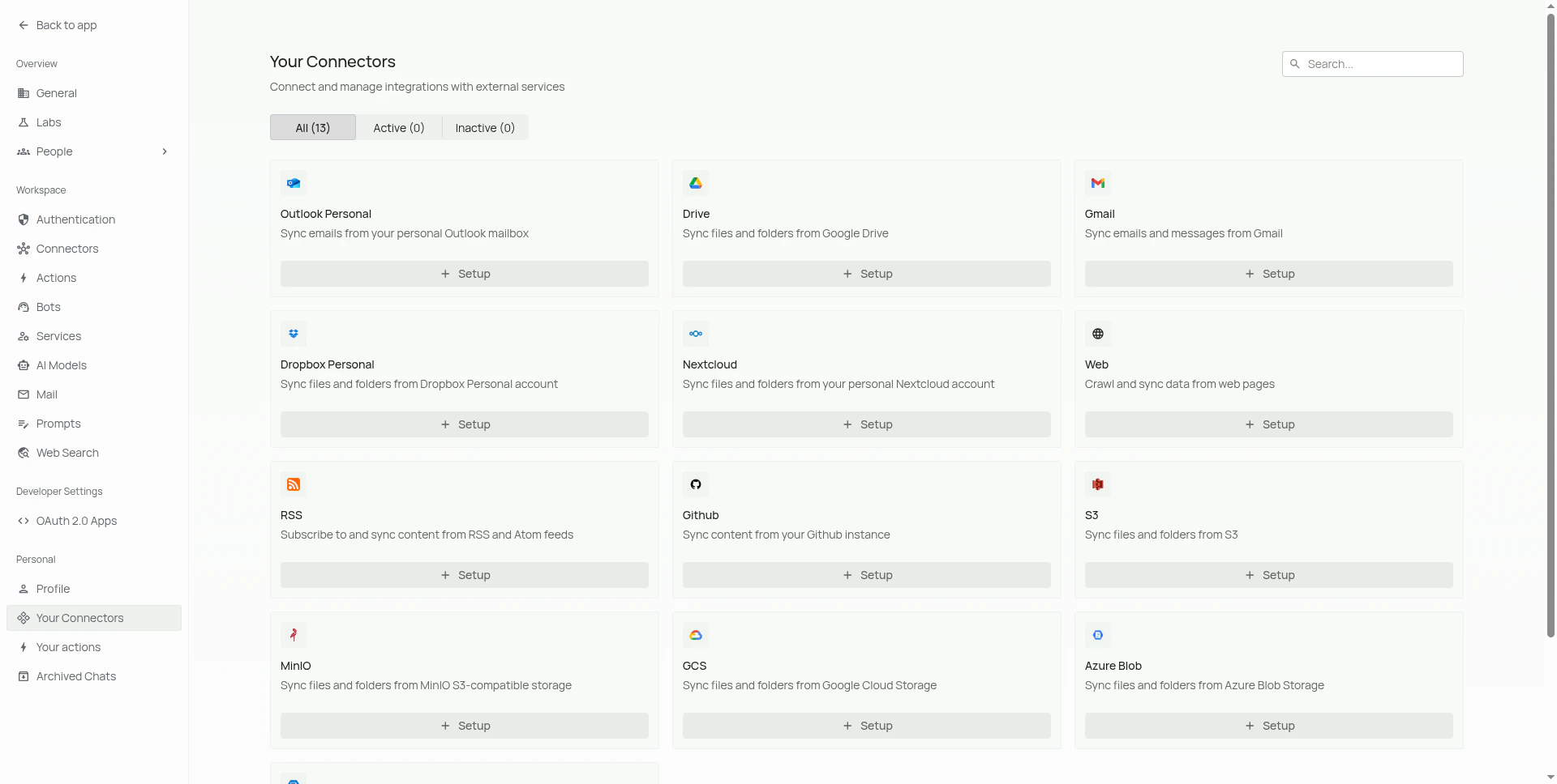 Connector registry