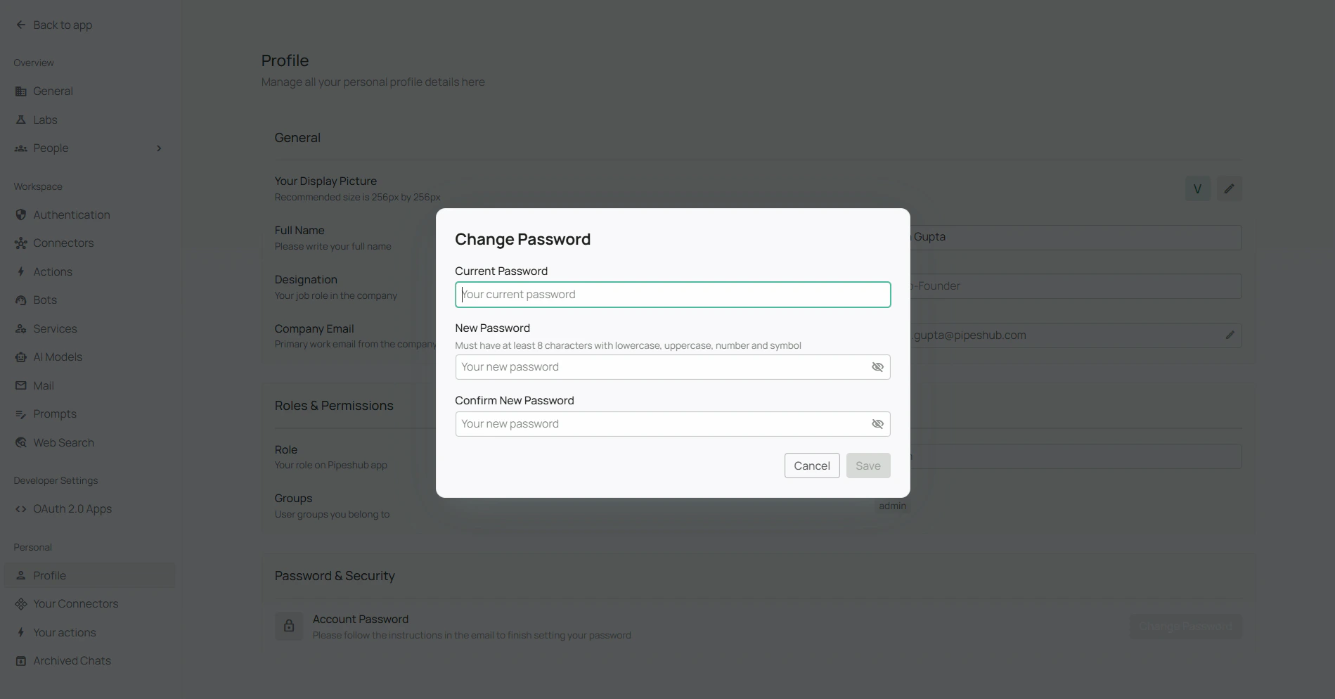 Reset password