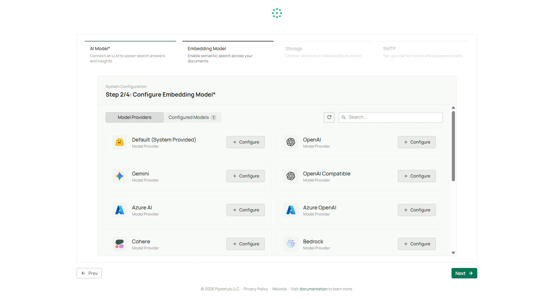Embeddings onboarding
