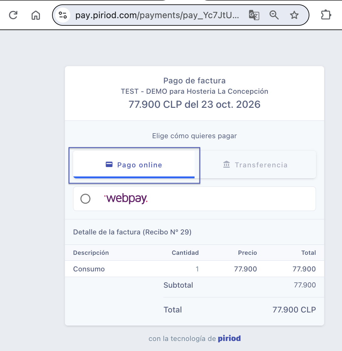 Pagina De Pago Pago Online