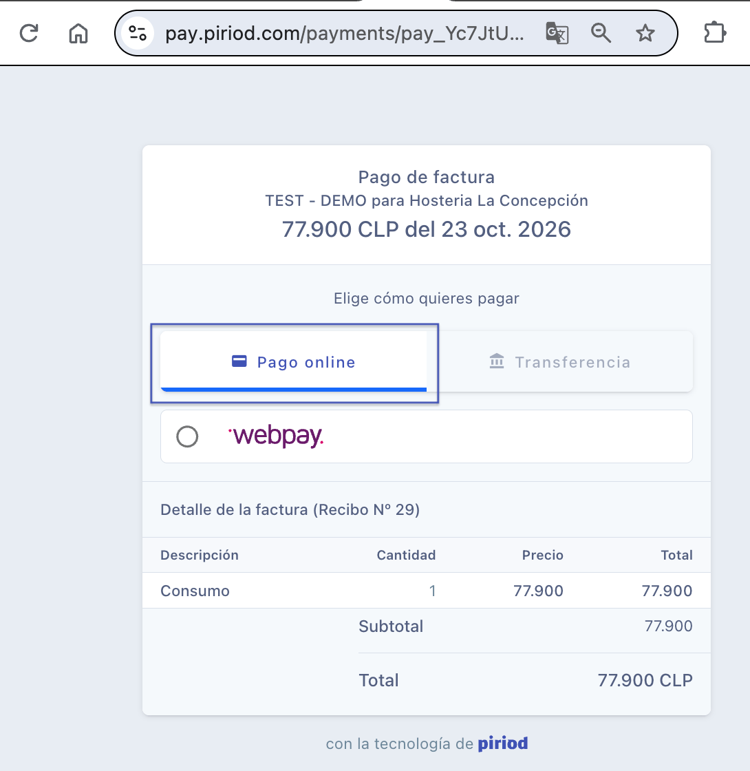 Pagina De Pago Pago Online