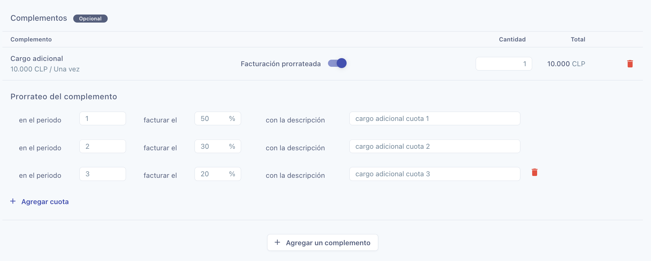 Prorrateo Complemento