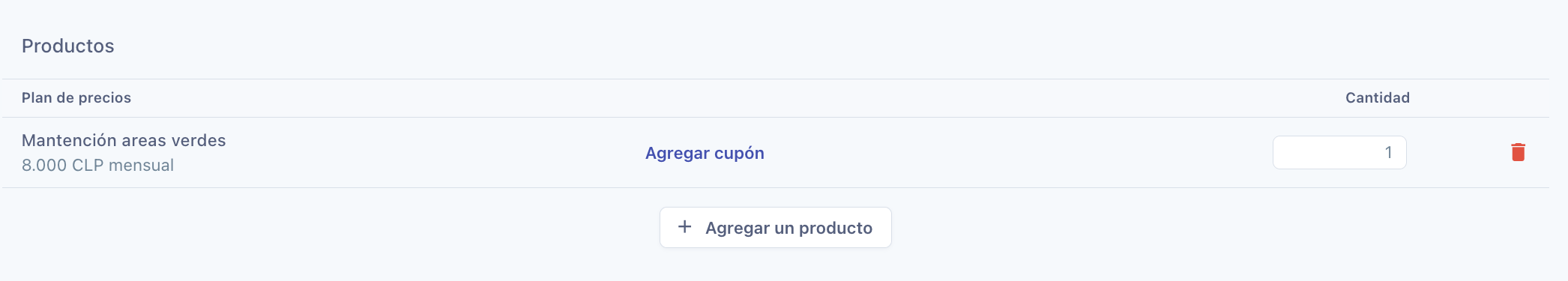 Suscripcion Agregar Producto