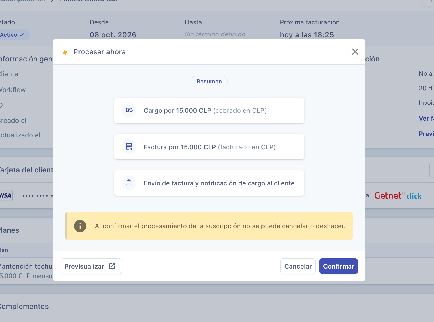 Suscripciones Procesar Ahora Suscripciones Procesar Ahora