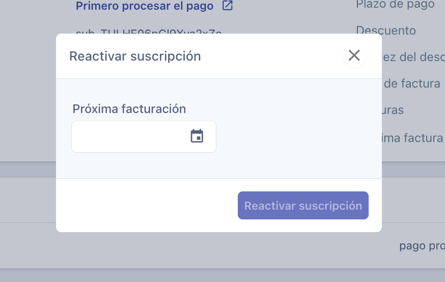 Suscripciones Reactivar