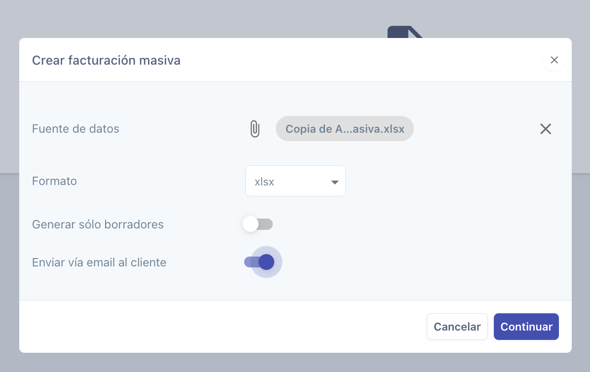 Facturacion Masiva Formulario Completo