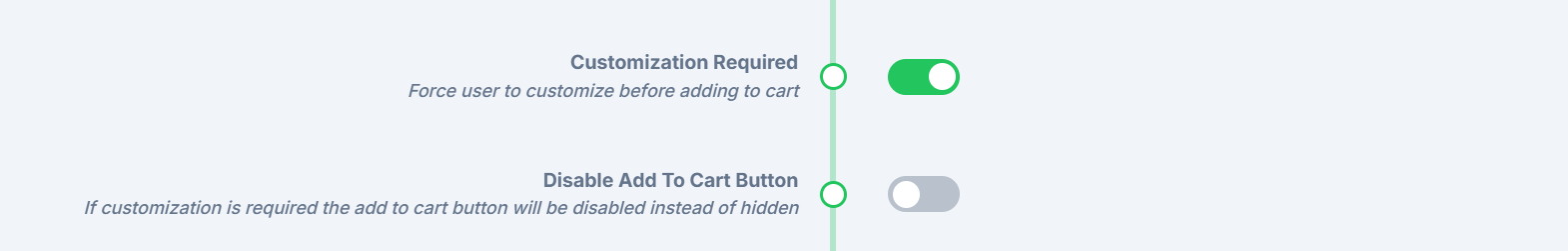 The setting to grey out the Add to Cart button in PitchPrint settings