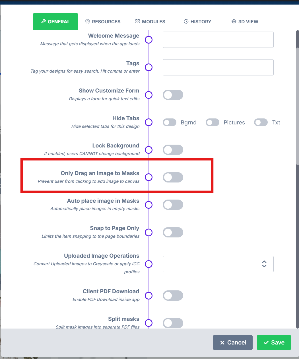 The conflicting design setting that must be disabled for auto mask placement