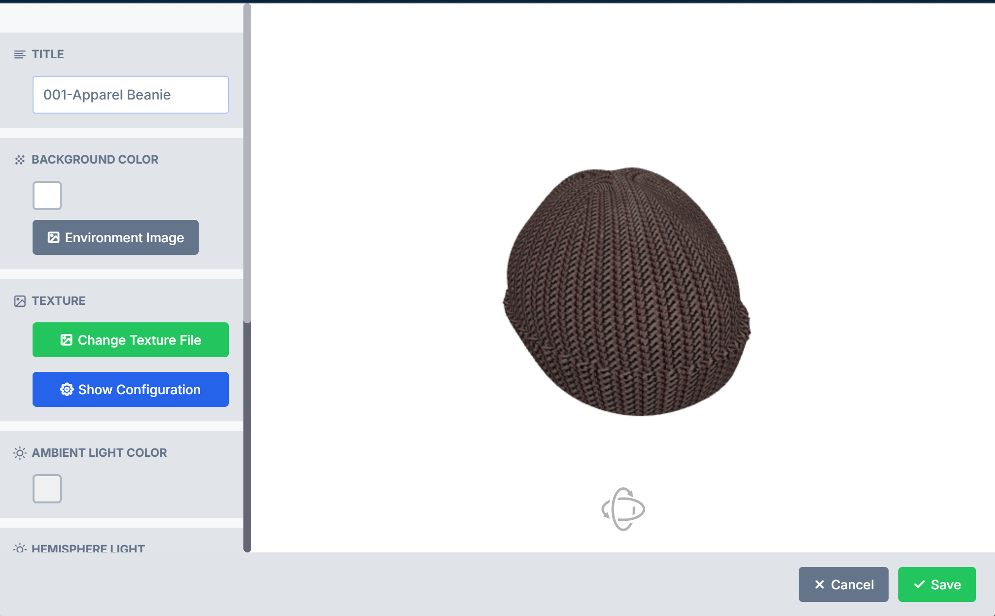 A new 3D scene available to import from the PitchPrint asset library