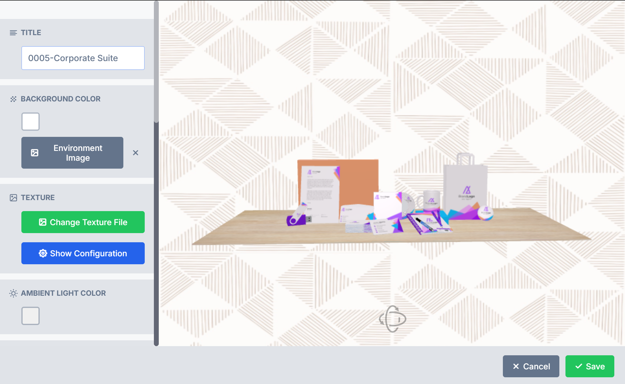 A second new 3D scene in the importable asset library