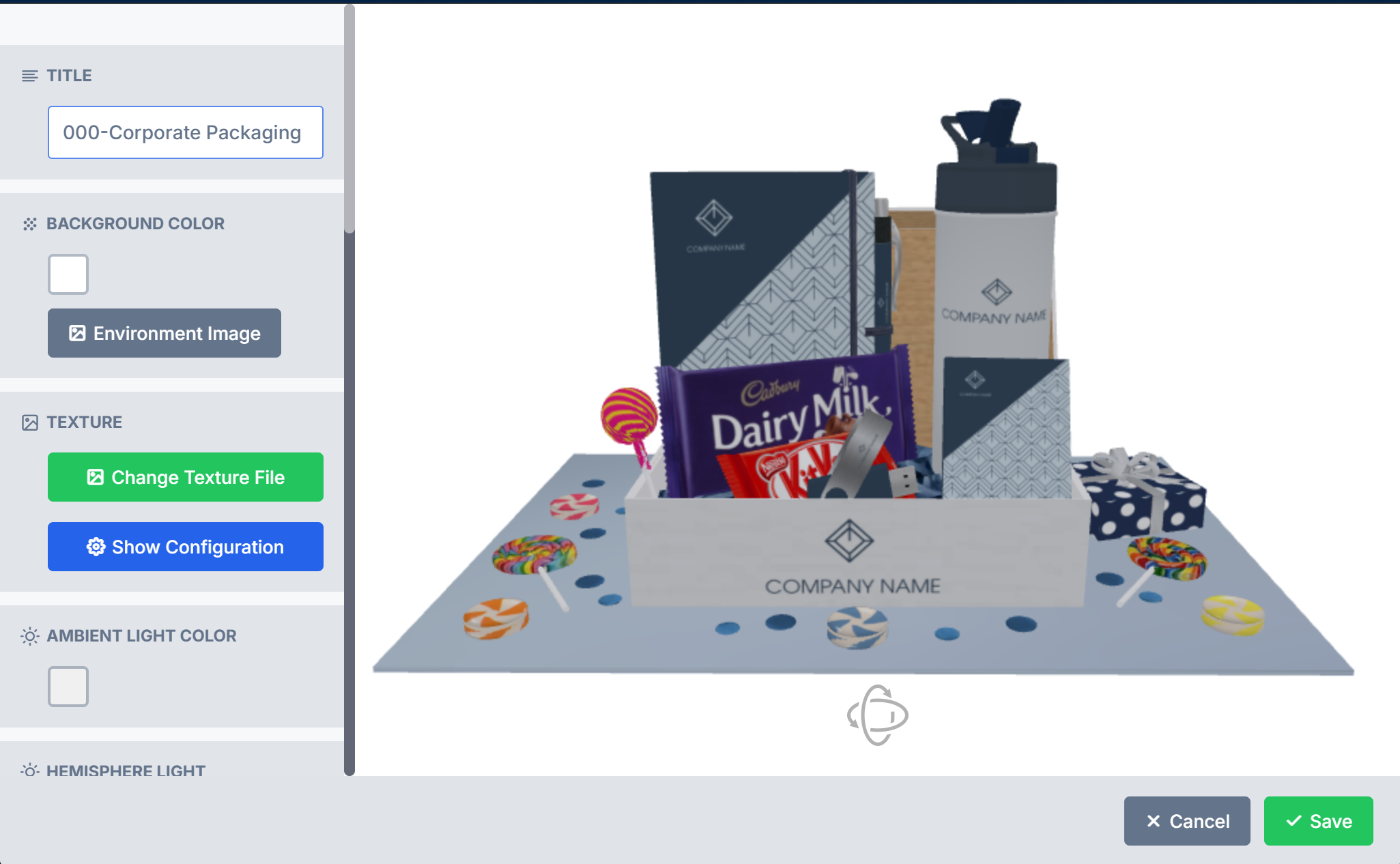 A fifth new 3D model in the importable asset library