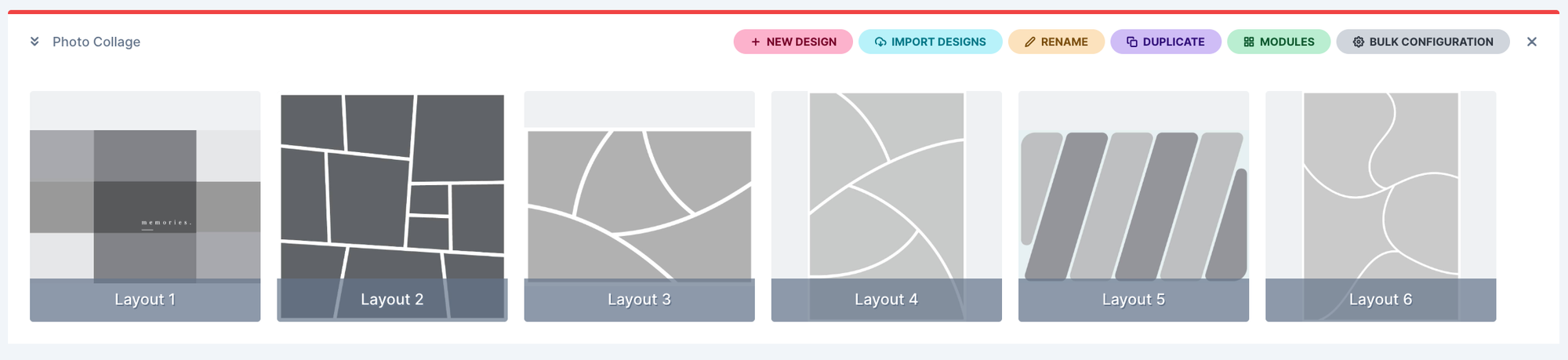 The new Photo Collages design category in the PitchPrint store