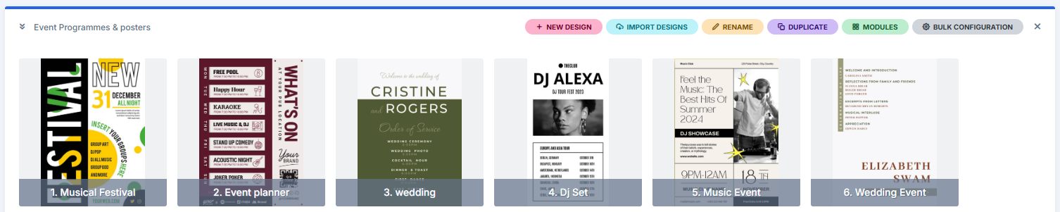 The new Posters design category in the store