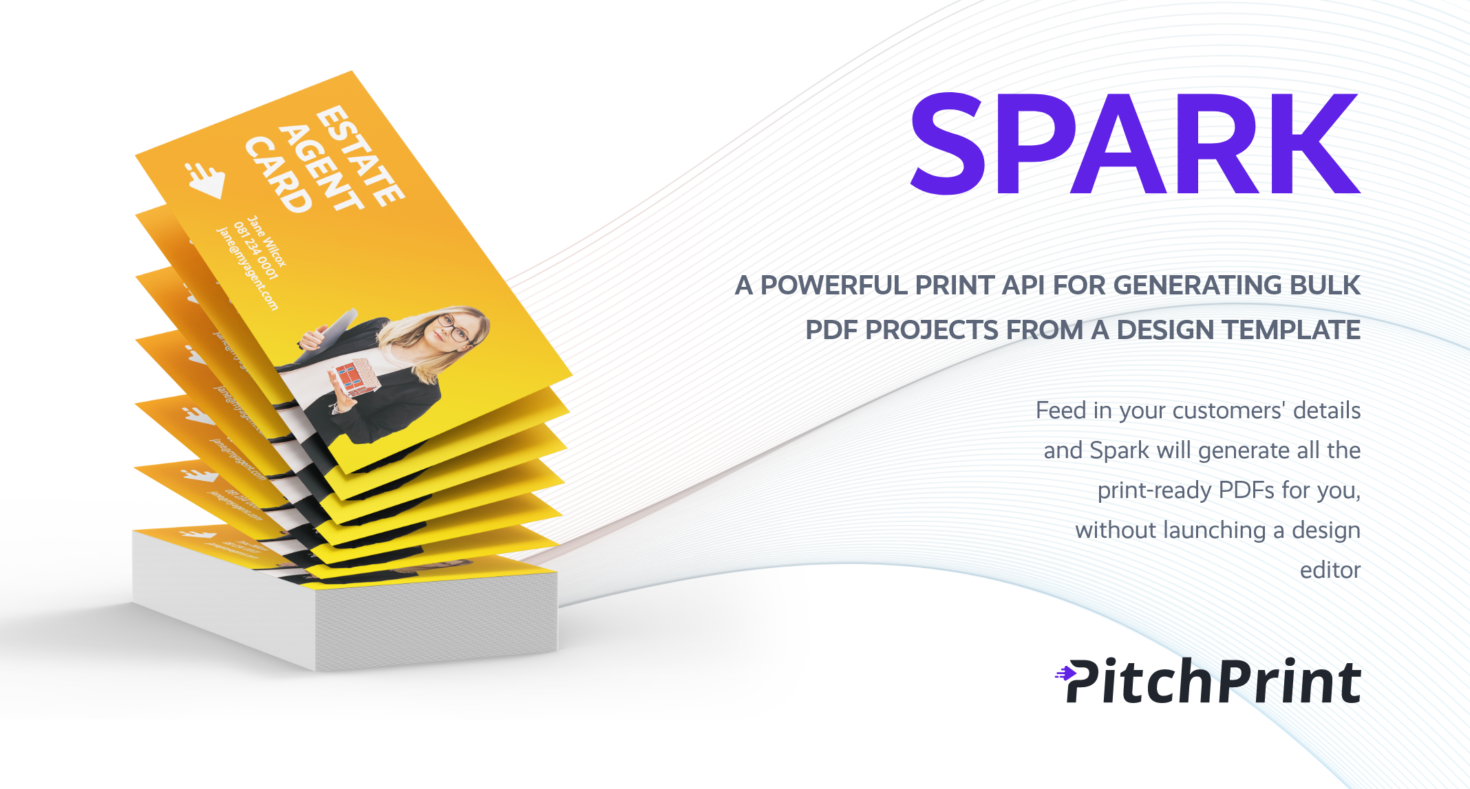 Cover graphic for the Spark print API announcement