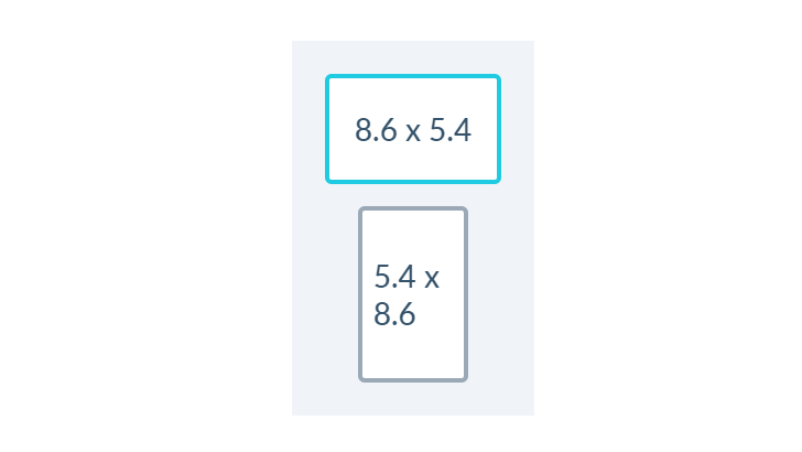 The in-app panel where customers pick which design layout they want