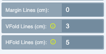 Canvas line settings for an individual page in the Smart Sizes module