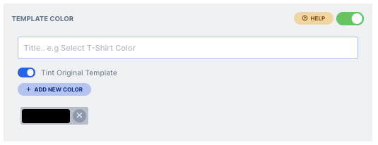 The Tint Original Template setting in the template colour module
