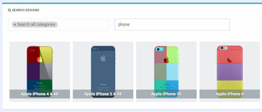 Searching the designs list by design title