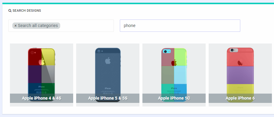 Searching the designs list by design title