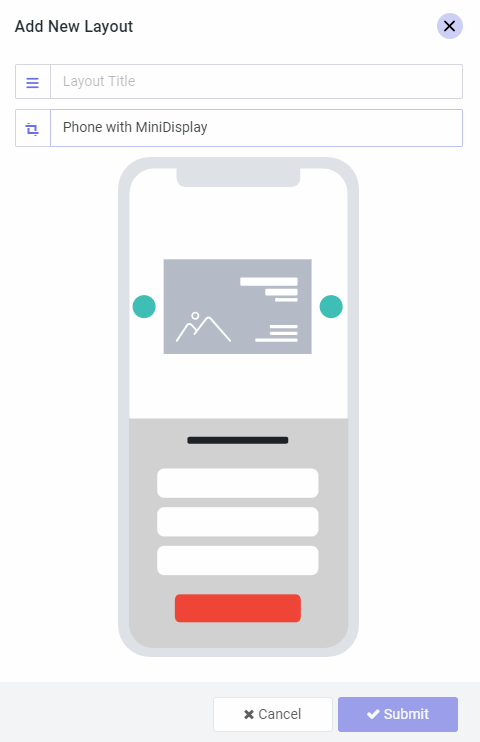 The new mobile layout showing a simplified editor on a phone screen
