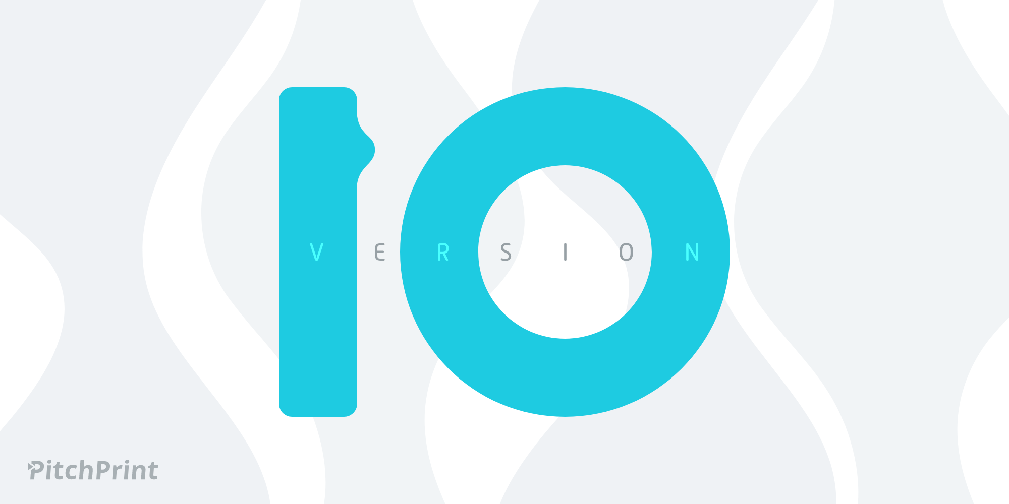 Header graphic for the PitchPrint version 10 release