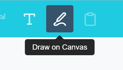 The pen tool being used to draw freehand on the canvas