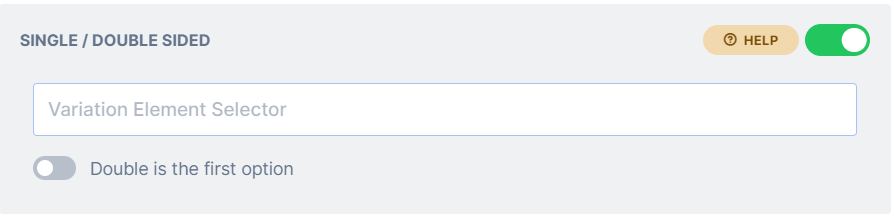 The variation element selector field in the module configuration
