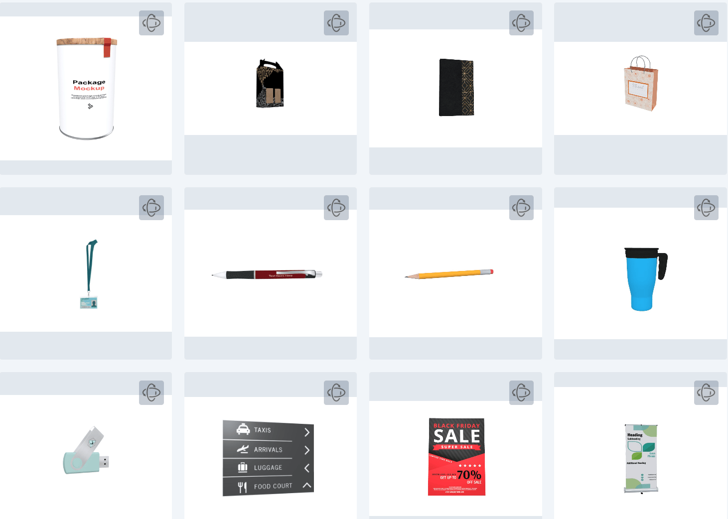 3D models for signs, promotional items and stationery