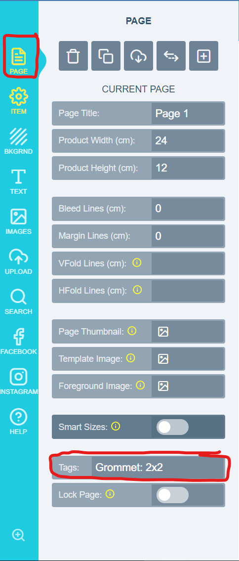 The Grommet tag entered in the page tags section