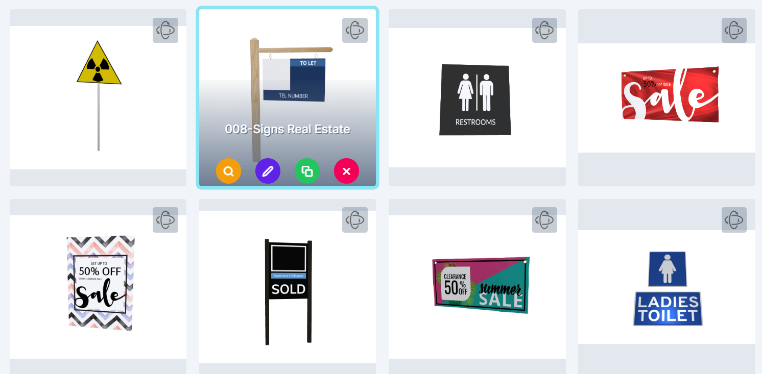 A final set of newly added 3D product models