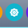 The gear icon on a design used to open its configuration