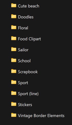 The full list of background and picture resources added in this release