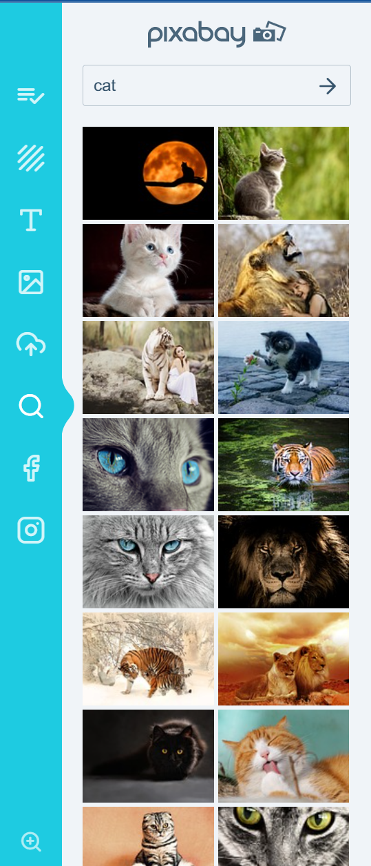 The editor left panel with no scroll bar, showing only some of the images
