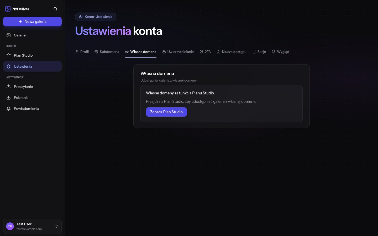 Konfiguracja własnej domeny