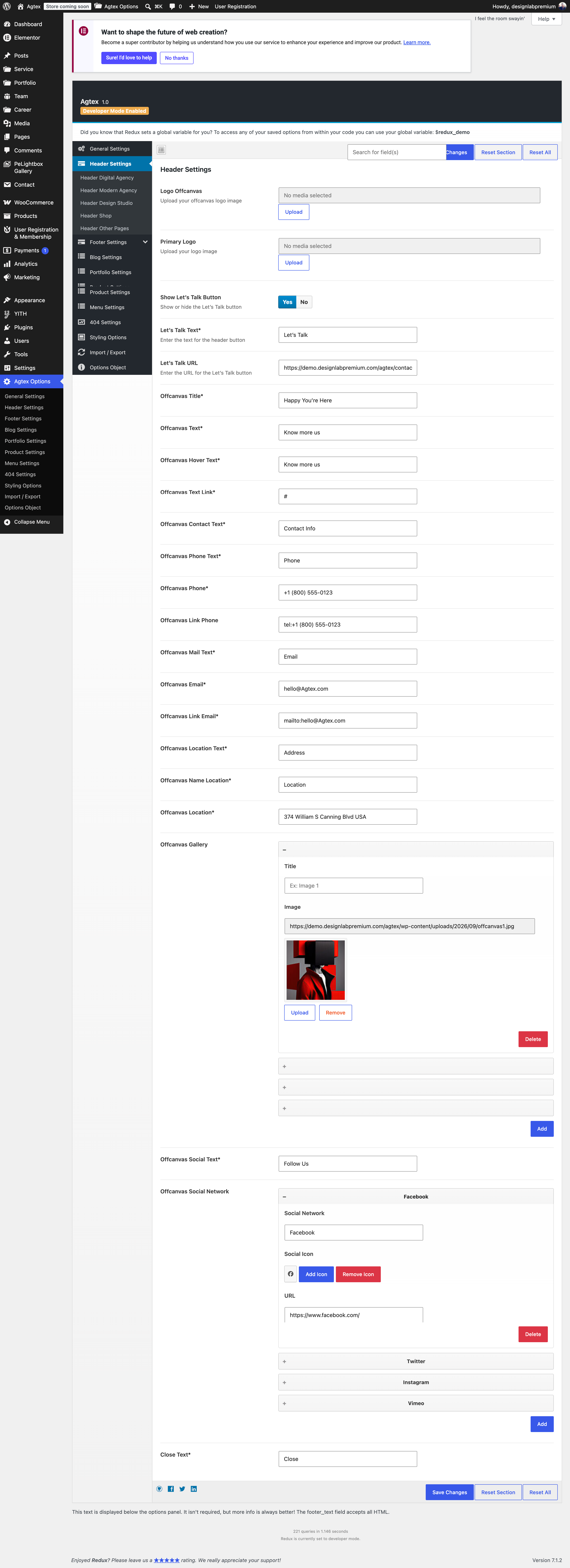 Header Option