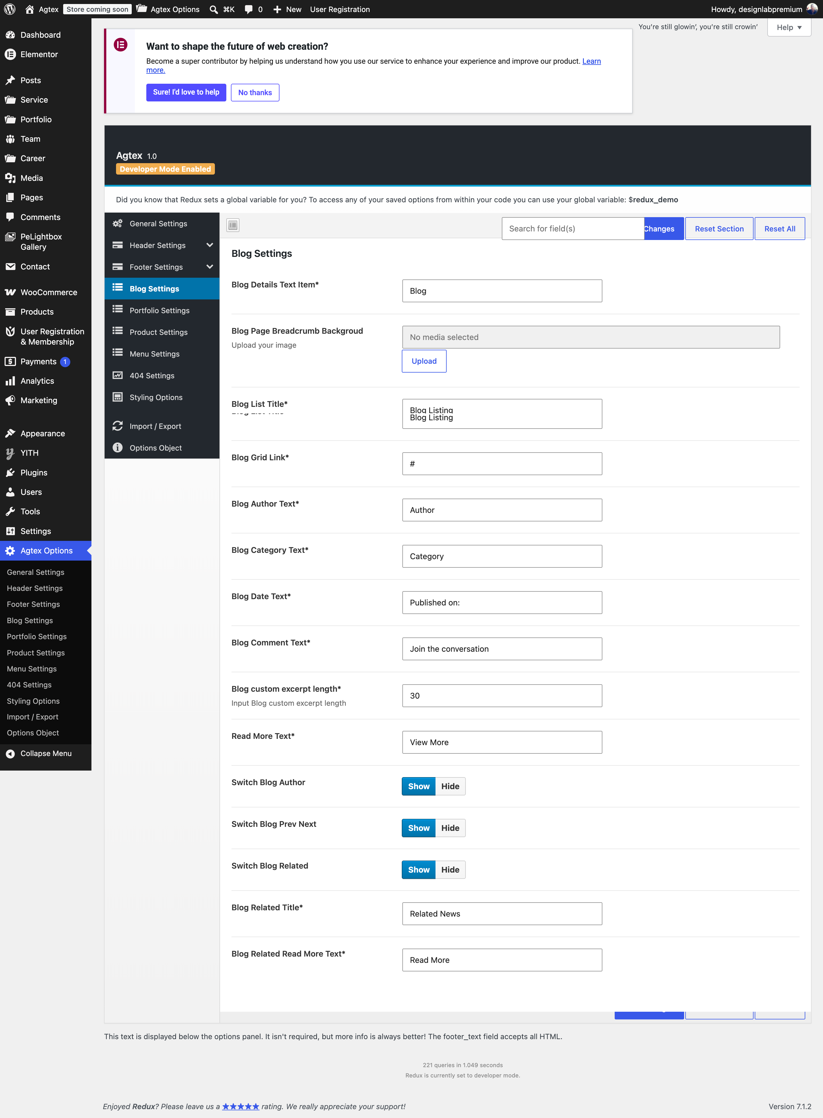 Blog Option