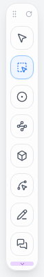 PixlHub floating tool palette with annotation tool icons