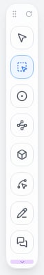 PixlHub floating tool palette with annotation tool icons