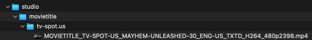 A file-system folder tree showing where downloaded files are saved