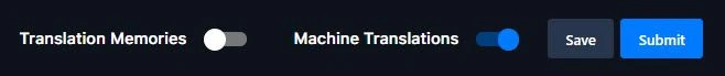 The machine translations toggle in the subtitler