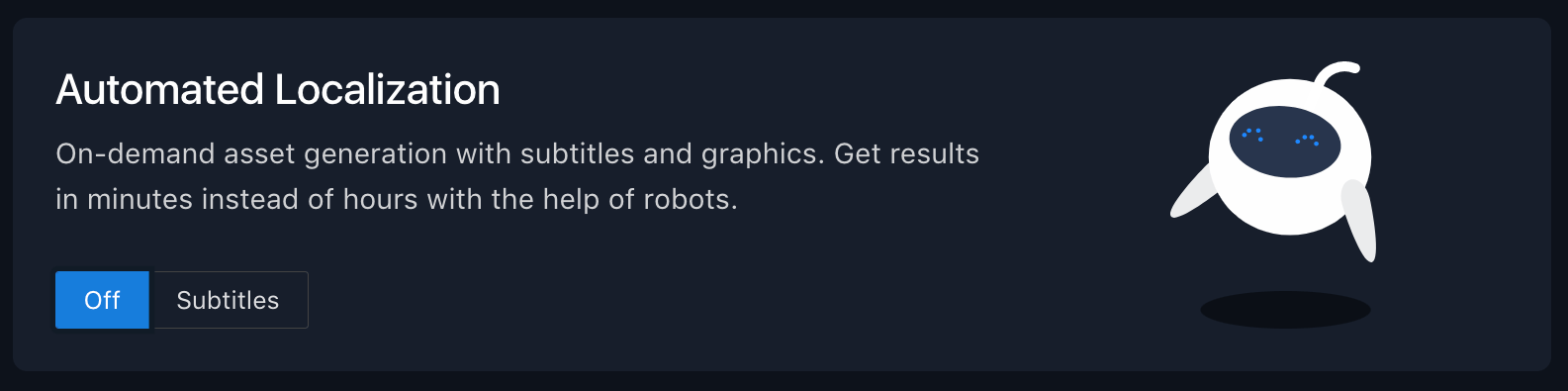 The Order Localized Version button on an asset