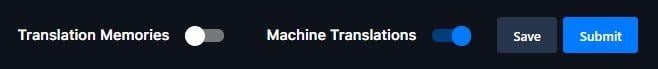 The machine translations toggle in the subtitler