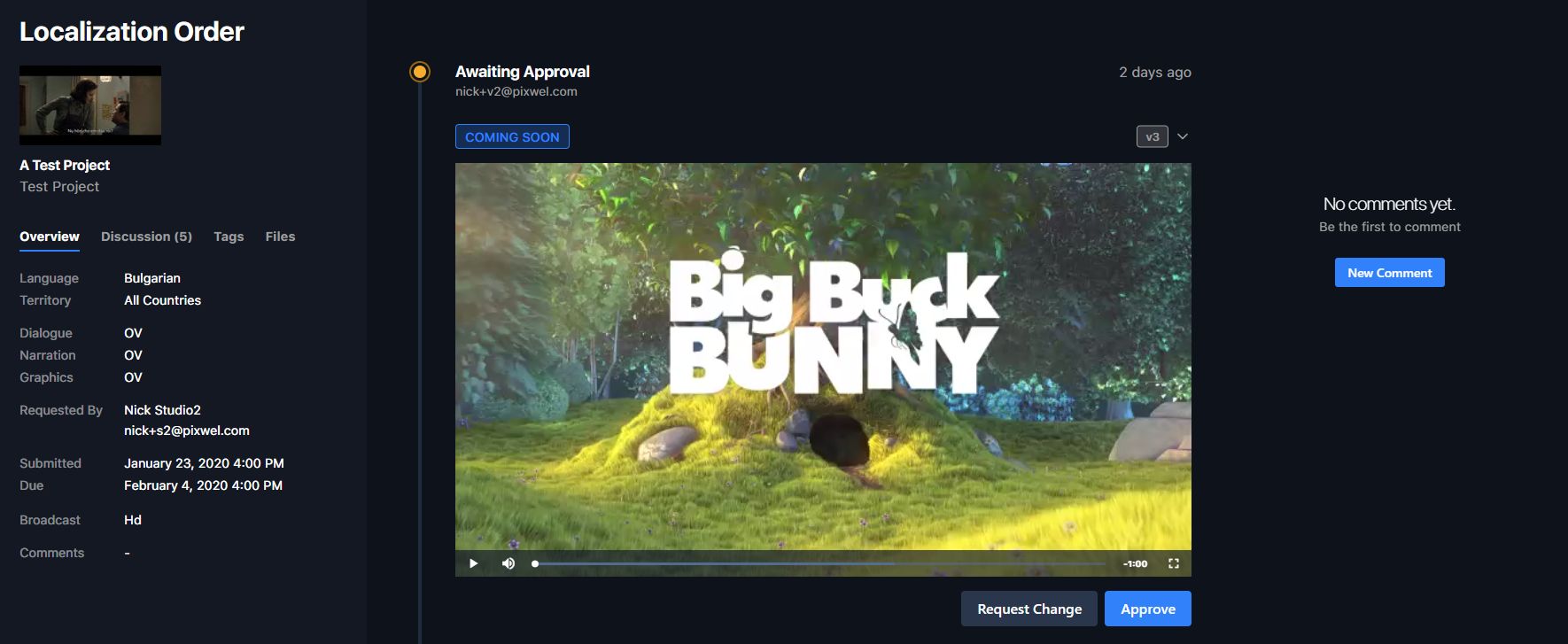 Previewing an offline at Awaiting Approval