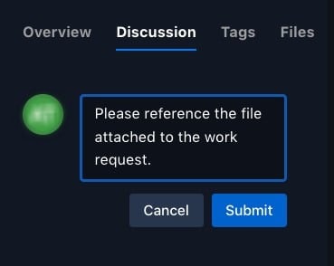 Adding a comment during offline review